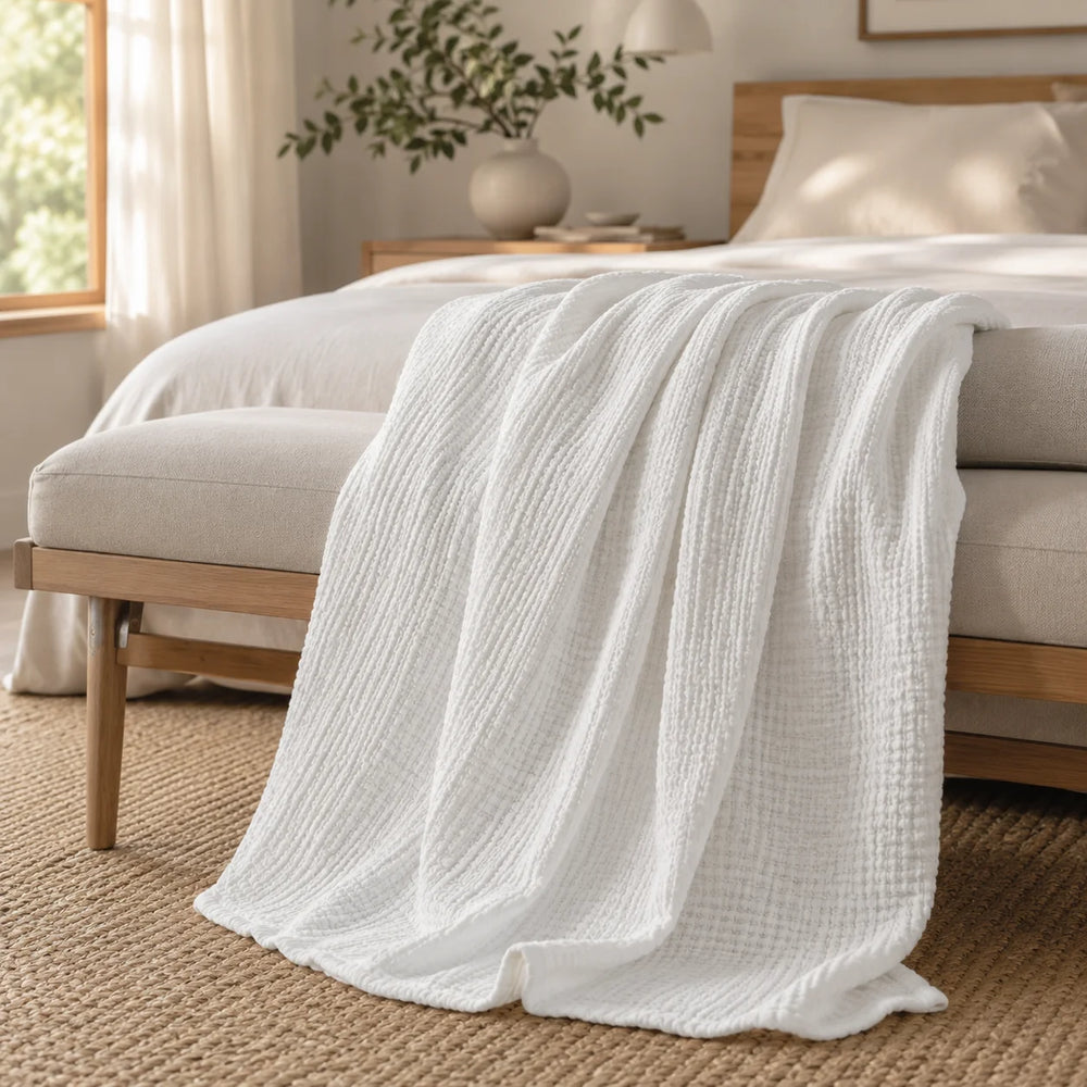 Plaid in mussola 100 % cotone