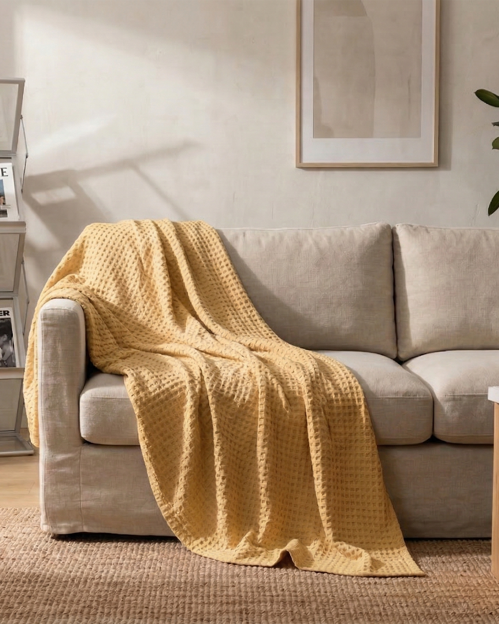Plaid nido d'ape – 100 % cotone