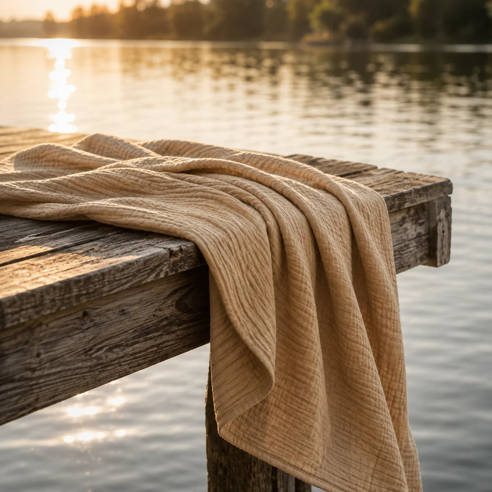 Plaid in mussola 100 % cotone