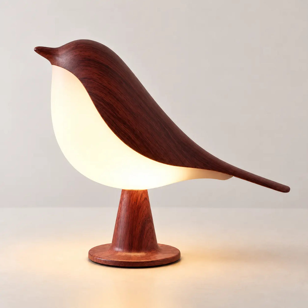 Lampada uccellino Svala legno scuro