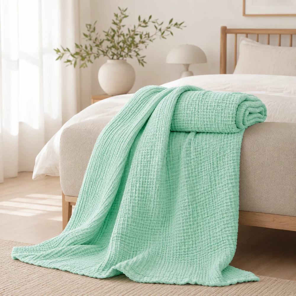 Plaid in mussola 100 % cotone