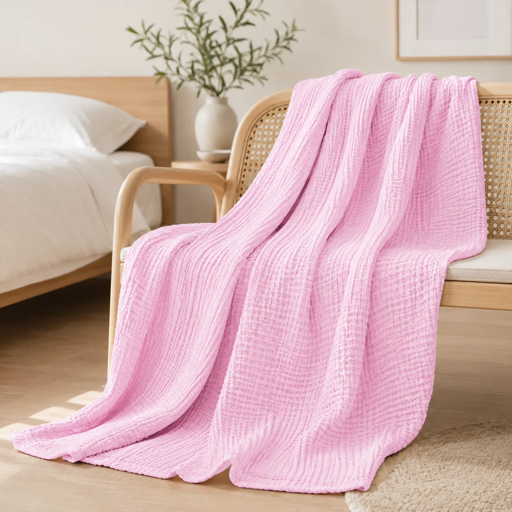 Plaid in mussola 100 % cotone