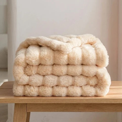 Plaid Nuvola in pelliccia sintetica – Doppio strato ed extra caldo