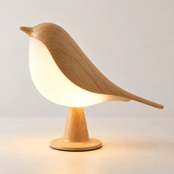 Lampada uccellino Svala legno chiaro