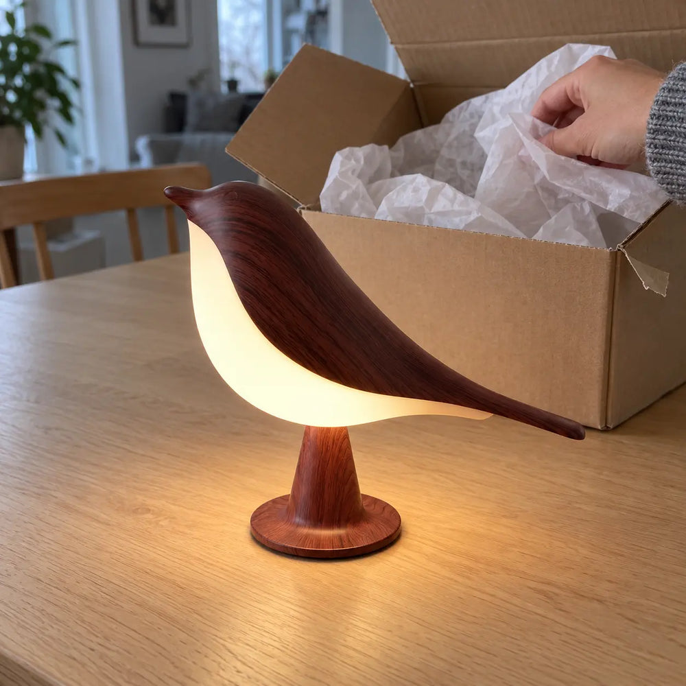 Svala legno scuro appena estratta dalla scatola sul tavolo da pranzo